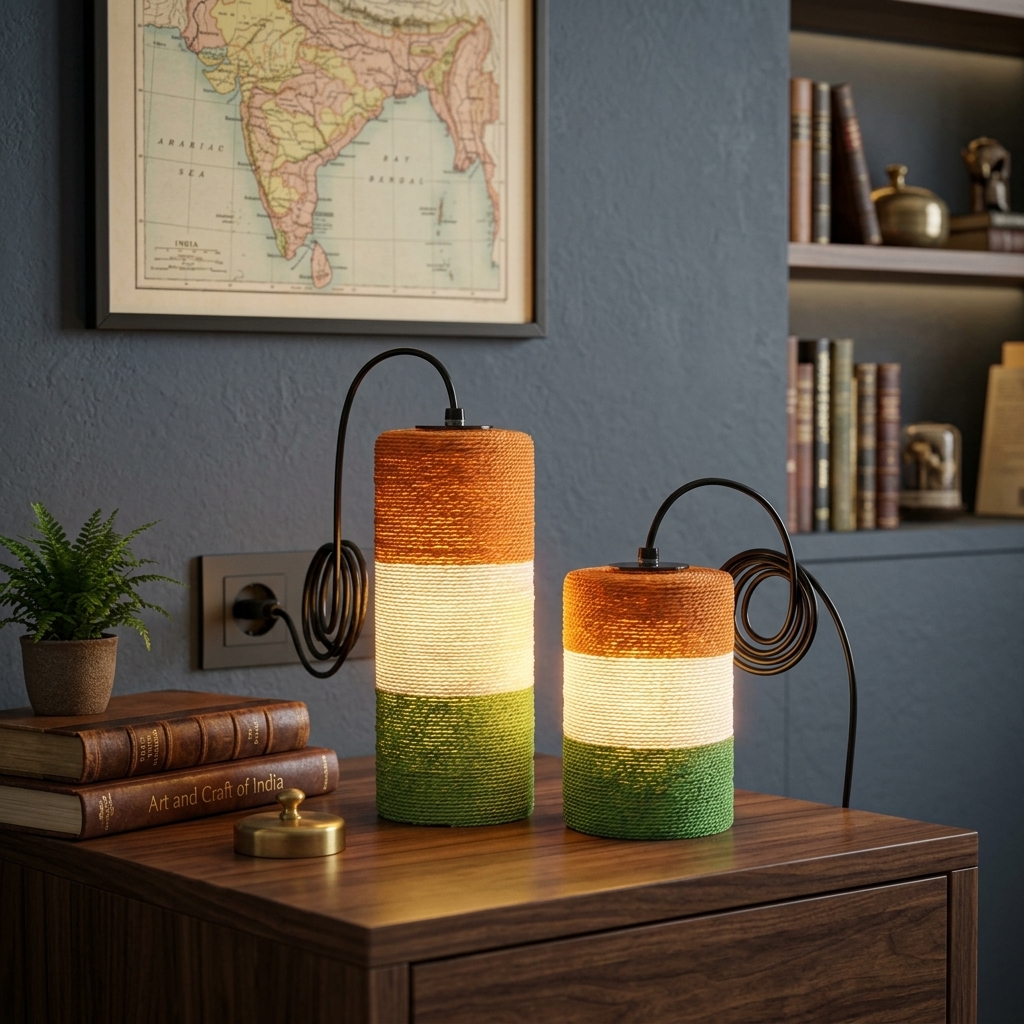 Indian Flag Inspired Hanging Lamps (2-Piece Set) - Image 2