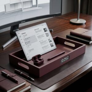 The Horizon Multi-Compartment Desk Valet with Document Stand