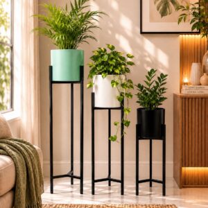Modern Minimalist Metal Plant Stand Set