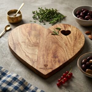 Heart-Shaped Wooden Serving Board