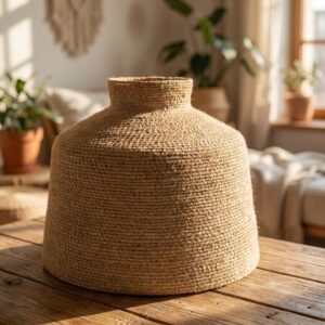 Natural Jute Dome Pendant Light Shade